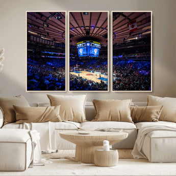 20491-MGV-CV-36X24-Madison Square Garden Wall Art Canvas Print, Framed New York Stadium Art Picture Print, MSG Stadium Perfect Sport Room Decor