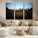 67670-MGV-CV-36X24-PNC Park Stadium Wall Art Canvas Print, Framed Pittsburgh Pirates Stadium Art Picture Print, PNC Park Field Perfect Sport Room