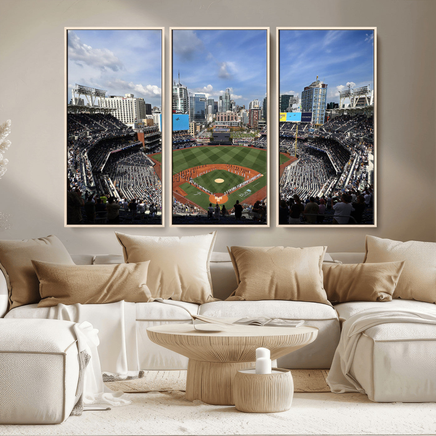 87122-MGV-CV-36X24-Petco Park Field Wall Art Canvas Print, Framed San Diego Stadium Art Picture Print, Petco Park Stadium Perfect Sport Room Decor