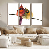 67752-MGV-CV-36X24-Cardinal Couple Wall Art – Male and Female Cardinal Canvas Print, Romantic Bird Artwork for Nature Lovers, Living Room, Bedroom,