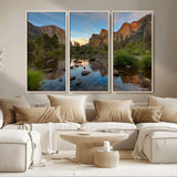 55893831-MGV-CV-36X24-Yosemite Valley Wall Art Canvas Print, Framed El Capitan Art Picture Print, Sierra Landspace Perfect Rustic Nature Decor Artwork