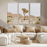 67109959-MGV-CV-36X24-Joshua Tree Wall Art Canvas Print, Framed Neutral Desert Art Picture Print, Earthy Landscape Perfect Neutral Boho Decor Artwork