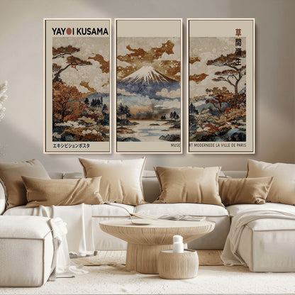 11778299-MGV-FC-48X32-3P_Natural-Japanese Landscape Wall Art – Mount Fuji Canvas Print, Asian Inspired Nature Decor for Living Room, Bedroom, Office or Studio