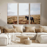 57597730-MGV-CV-36X24-Cowboy Wall Art Wall Art Canvas Print, Framed Western Canvas Art Picture Print, Rustic Ranch Scene Perfect Rustic Western Decor