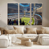 41816511-MGV-CV-36X24-Chicago Dome Stadium Wall Art – Futuristic Football Arena Canvas Print, Modern Sports Fan Decor for Man Cave, Office, Bar, or