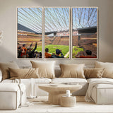 81960112-MGV-CV-36X24-Futuristic Football Stadium Wall Art – Modern Dome Arena Canvas Print, Chicago Bears Concept Design Sports Decor for Man Cave or