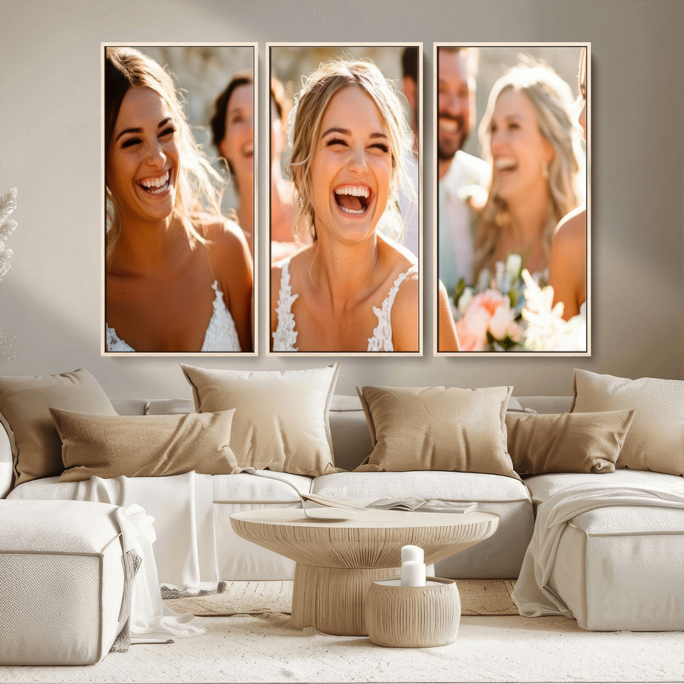 CSTM912-MGV-CV-36X24-Framed Wedding Canvas Print - Custom Wall Art Keepsake for Couples, Elegant Home Decoration Gift, Create Your Own Photo Canvas