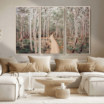 24760563-MGV-CV-36X24-Forest Wall Art – Tranquil Woodland Path Canvas Print, Scenic Nature Photography Decor for Bedroom, Living Room, Office, Cabin or