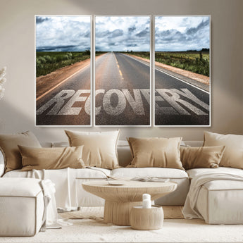 50743-MGV-CV-36X24-Healing Road Wall Art – Motivational Highway Canvas Print, Inspirational Journey Decor for Office, Gym or Living Room