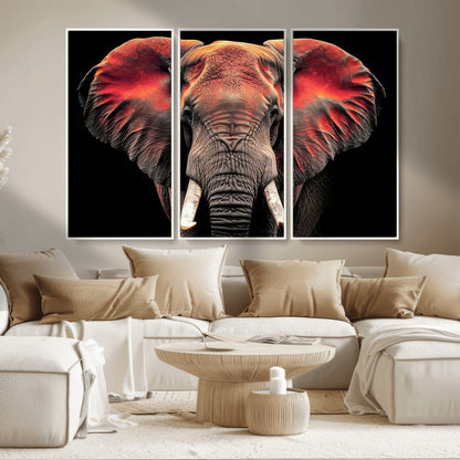 54719-MGV-CV-36X24-Elephant Wall Art – Majestic African Elephant Canvas Print, Wildlife Safari Animal Decor for Living Room, Bedroom, Office or Man