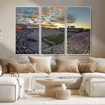 38807-MGV-CV-36X24-Beaver Stadium Wall Art Canvas Print, Framed Beaver Stadium Field Art Picture Print, Football Stadium Perfect Sport Room Decor