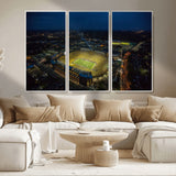52519-MGV-CV-36X24-Michigan Football Stadium Wall Art Canvas Print, Framed Michigan Stadium Art Picture Print, Michigan Wolverines Field Perfect