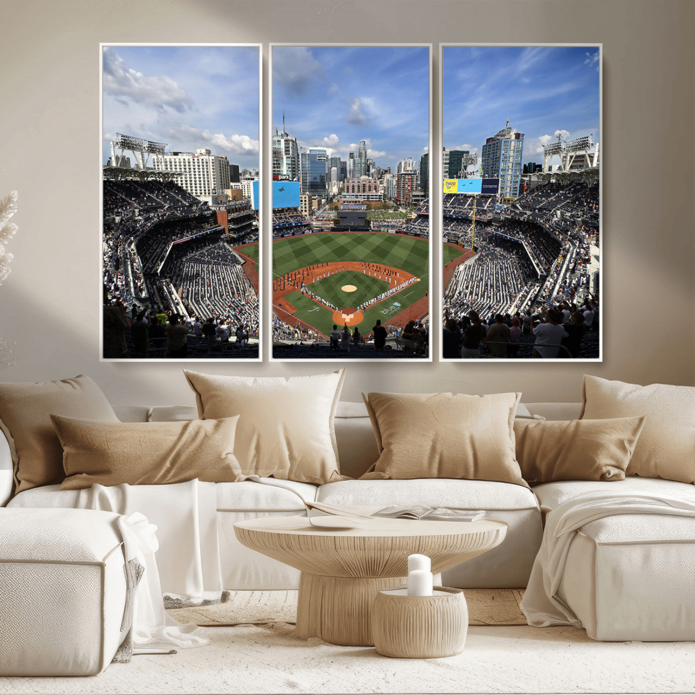 87122-MGV-CV-36X24-Petco Park Field Wall Art Canvas Print, Framed San Diego Stadium Art Picture Print, Petco Park Stadium Perfect Sport Room Decor