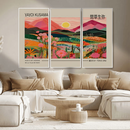 18304-MGV-CV-36X24-Sunset Mountain Landscape Wall Art – Panoramic Abstract Nature Canvas Print, Vibrant Wall Decor for Living Room, Bedroom, Office,