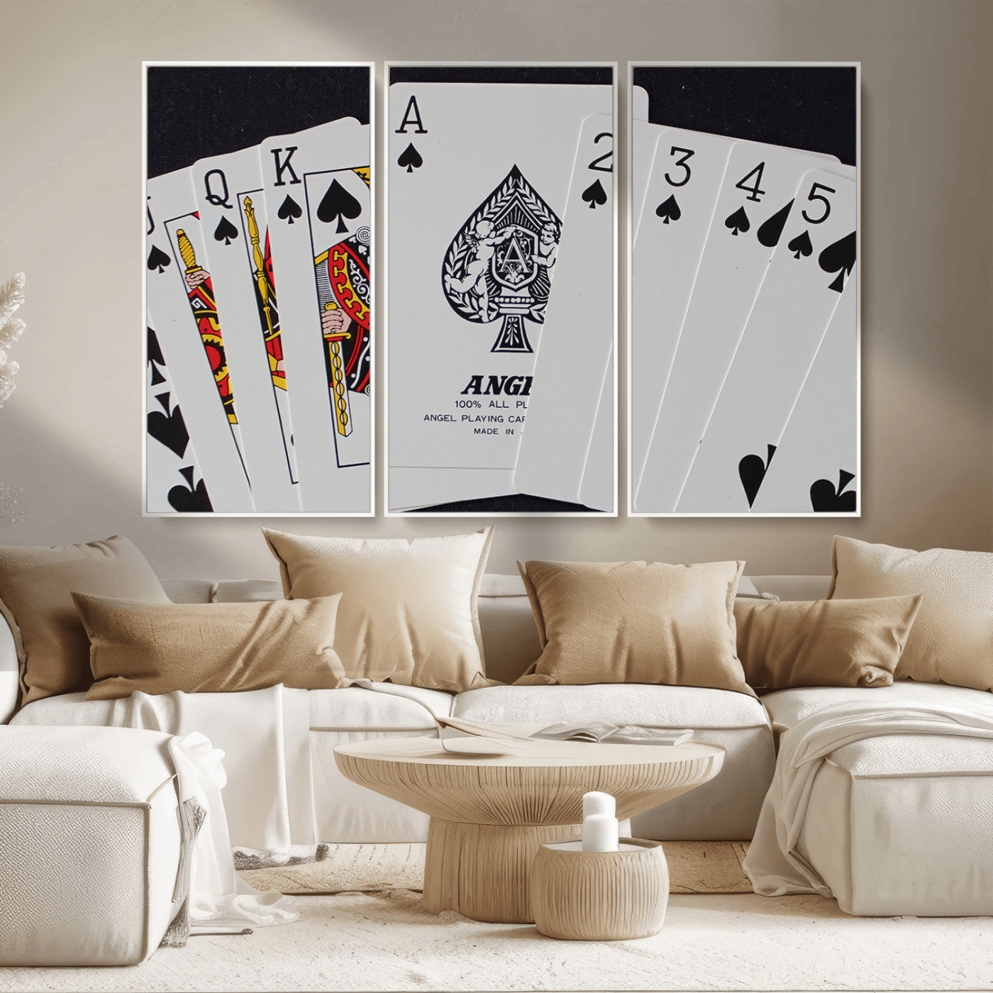 56787-MGV-CV-36X24-Playing Cards – Classic Poker Deck with Spades, Standard Size Durable Casino Quality Card Set for Magic Tricks, Blackjack, Bridge,