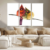 67752-MGV-CV-36X24-Cardinal Couple Wall Art – Male and Female Cardinal Canvas Print, Romantic Bird Artwork for Nature Lovers, Living Room, Bedroom,