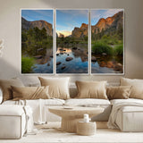 55893831-MGV-CV-36X24-Yosemite Valley Wall Art Canvas Print, Framed El Capitan Art Picture Print, Sierra Landspace Perfect Rustic Nature Decor Artwork