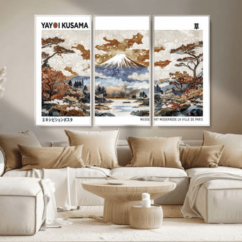 80111817-MGV-CV-36X24-Japanese Landscape Wall Art – Mount Fuji Autumn Canvas Print, Asian Inspired Nature Decor for Living Room, Bedroom, Office or