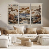 11778299-MGV-FC-48X32-3P_White-Japanese Landscape Wall Art – Mount Fuji Canvas Print, Asian Inspired Nature Decor for Living Room, Bedroom, Office or Studio