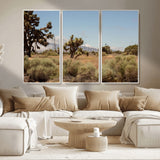 16114018-MGV-CV-36X24-Joshua Tree Wall Art Canvas Print, Framed Desert Landscape Art Picture Print, Mountain Horizon Perfect Southwestern Boho Decor