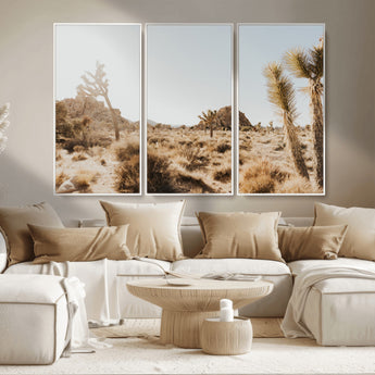 62783269-MGV-CV-36X24-Joshua Tree Wall Art – Desert Landscape Photography Canvas Print, Southwest Nature Artwork Rustic Home Decor for Living Room,