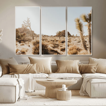 62783269-MGV-CV-36X24-Joshua Tree Wall Art – Desert Landscape Photography Canvas Print, Southwest Nature Artwork Rustic Home Decor for Living Room,