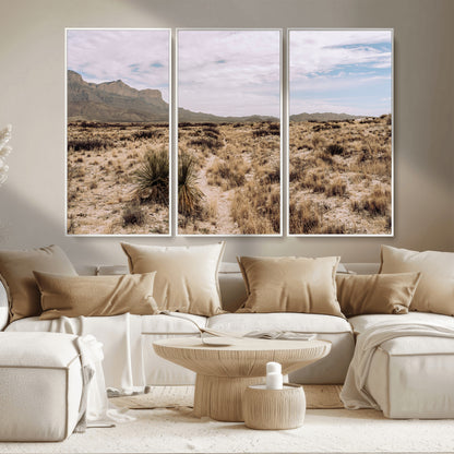 20681831-MGV-CV-36X24-Desert Landscape Wall Art – Southwestern Mountain Canvas Print, Rustic Western Nature Photography Decor for Living Room, Office,