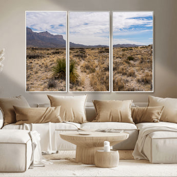 21606563-MGV-CV-36X24-Desert Mountain Wall Art – Southwest Landscape Photography Canvas Print, Rustic Nature Artwork Scenic Western Decor for Living