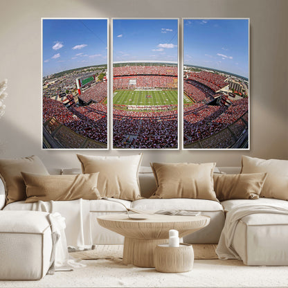 29492070-MGV-CV-36X24-William Brice Stadium Canvas Wall Art – Football Game, Stadium Crowd, Fans, Energy, Team Spirit, Daytime Outdoor Event Print for