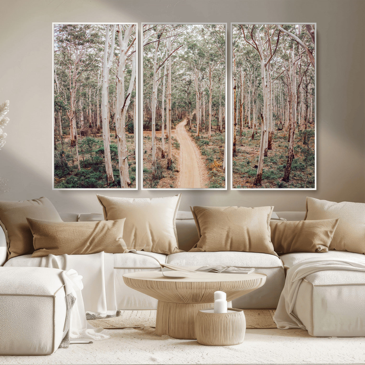 24760563-MGV-CV-36X24-Forest Wall Art – Tranquil Woodland Path Canvas Print, Scenic Nature Photography Decor for Bedroom, Living Room, Office, Cabin or