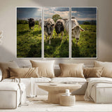 67277447-MGV-CV-36X24-Farmhouse Wall Art – Herd of Cows Canvas Print, Rustic Country Pasture Photography Decor for Bedroom, Living Room, Office, Ranch,