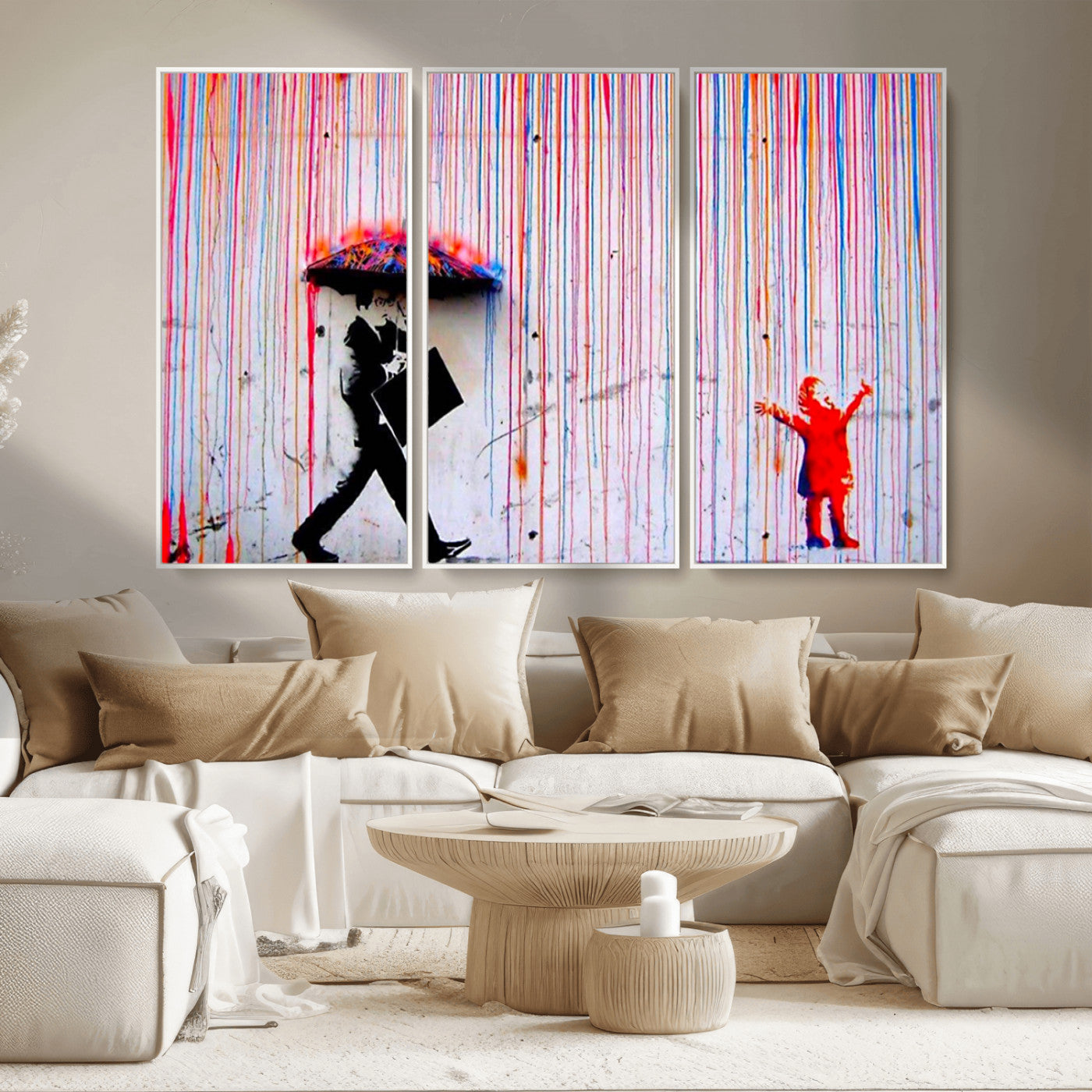 69505-MGV-CV-36X24-Graffiti Girl Wall Art Canvas Print, Framed Urban Contrast Art Picture Print, Vibrant Graffiti Perfect Urban Pop Decor Artwork