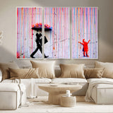 69505-MGV-CV-36X24-Graffiti Girl Wall Art Canvas Print, Framed Urban Contrast Art Picture Print, Vibrant Graffiti Perfect Urban Pop Decor Artwork