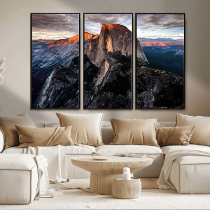 31332-MGV-CV-36X24-Mountain Landscape Wall Art – Majestic Sunset Rock Formation Canvas Print, Nature Scenic Decor for Living Room, Office, Cabin or