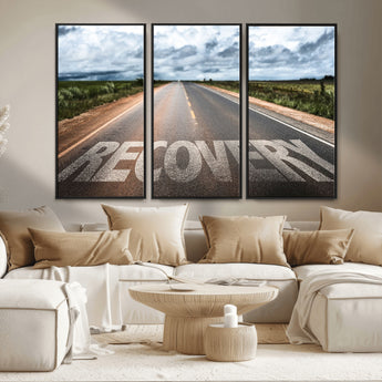50743-MGV-CV-36X24-Healing Road Wall Art – Motivational Highway Canvas Print, Inspirational Journey Decor for Office, Gym or Living Room