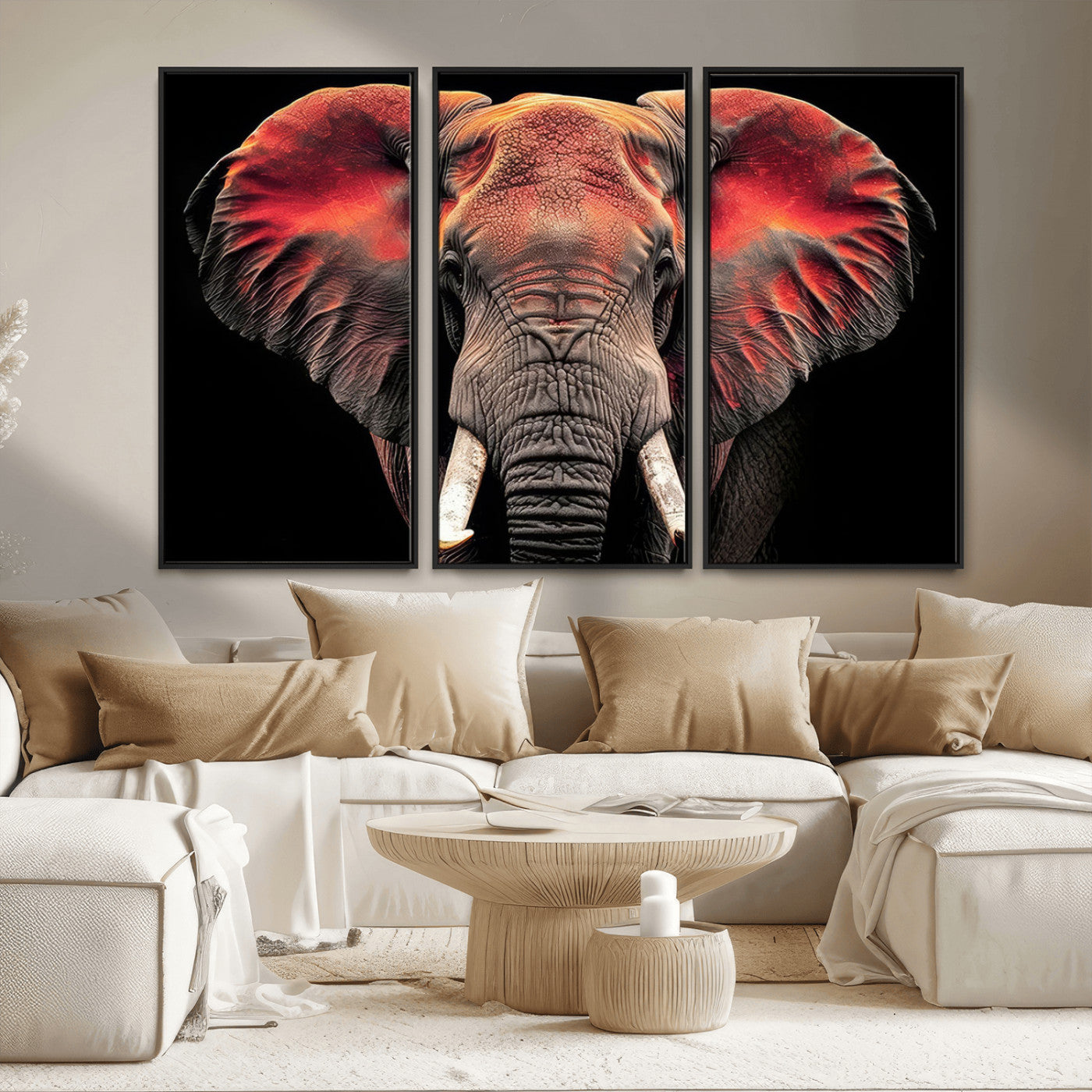 54719-MGV-CV-36X24-Elephant Wall Art – Majestic African Elephant Canvas Print, Wildlife Safari Animal Decor for Living Room, Bedroom, Office or Man
