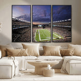 52712-MGV-CV-36X24-Gillette Stadium Field Wall Art Canvas Print, Framed Massachusetts Stadium Art Picture Print, Gillette Stadium Perfect Sport Room