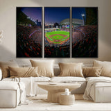 44322-MGV-CV-36X24-Minute Maid Park Wall Art Canvas Print, Framed Houston Astros Stadium Art Picture Print, Houston Astros Field Perfect Sports Room