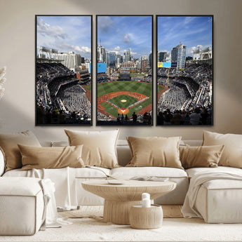 87122-MGV-CV-36X24-Petco Park Field Wall Art Canvas Print, Framed San Diego Stadium Art Picture Print, Petco Park Stadium Perfect Sport Room Decor