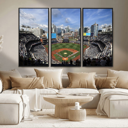 87122-MGV-CV-36X24-Petco Park Field Wall Art Canvas Print, Framed San Diego Stadium Art Picture Print, Petco Park Stadium Perfect Sport Room Decor