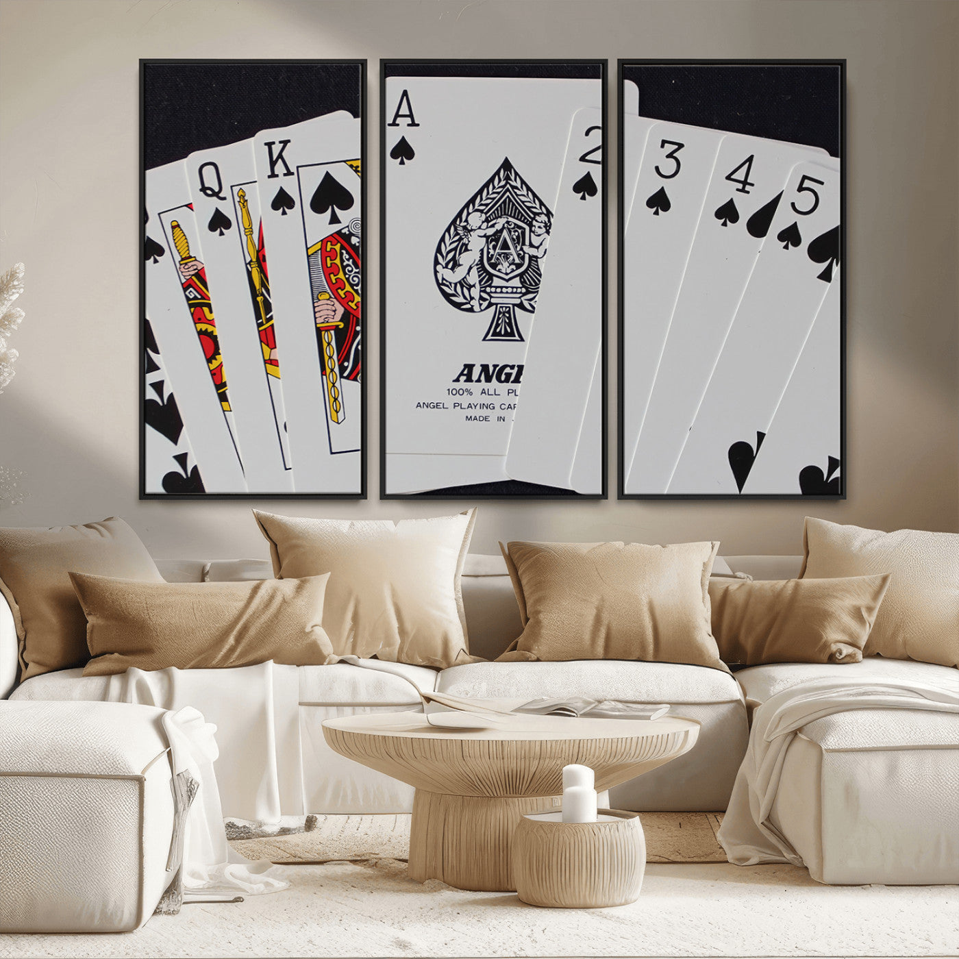 56787-MGV-CV-36X24-Playing Cards – Classic Poker Deck with Spades, Standard Size Durable Casino Quality Card Set for Magic Tricks, Blackjack, Bridge,