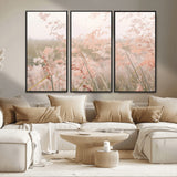 79164340-MGV-CV-36X24-Pastel Grasses Wall Art Canvas Print, Framed Soft Meadow Art Picture Print, Field in Breeze Perfect Pastel Minimal Decor Artwork