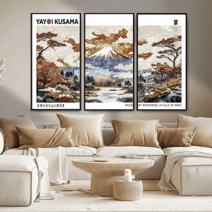 80111817-MGV-CV-36X24-Japanese Landscape Wall Art – Mount Fuji Autumn Canvas Print, Asian Inspired Nature Decor for Living Room, Bedroom, Office or
