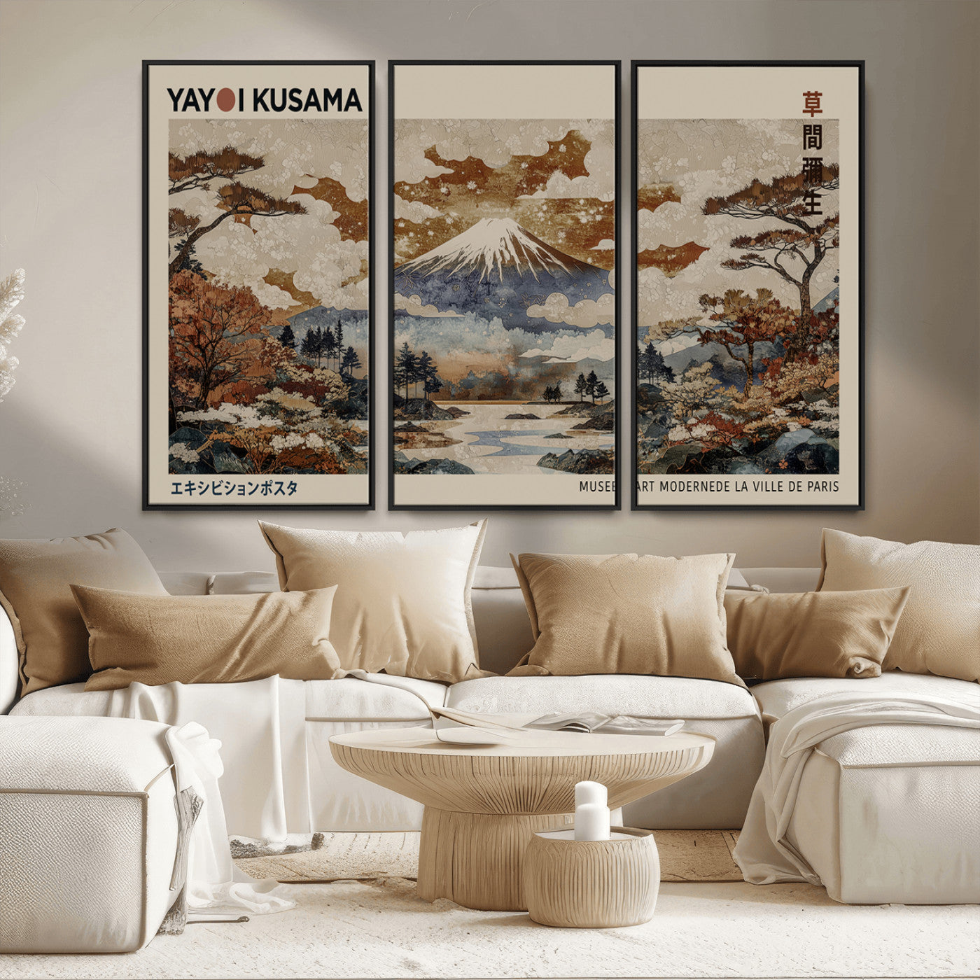 11778299-MGV-CV-36X24-Japanese Landscape Wall Art – Mount Fuji Canvas Print, Asian Inspired Nature Decor for Living Room, Bedroom, Office or Studio