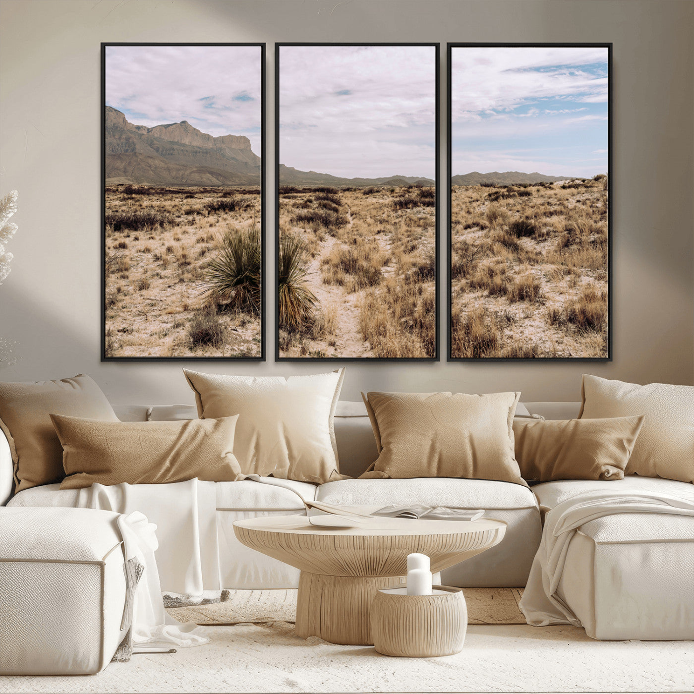 20681831-MGV-CV-36X24-Desert Landscape Wall Art – Southwestern Mountain Canvas Print, Rustic Western Nature Photography Decor for Living Room, Office,