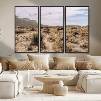 20681831-MGV-CV-36X24-Desert Landscape Wall Art – Southwestern Mountain Canvas Print, Rustic Western Nature Photography Decor for Living Room, Office,