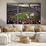 87578930-MGV-CV-36X24-Soldier Field Wall Art – Chicago Bears Football Stadium Sunset Canvas Print, Game Day Sports Decor for Man Cave, Bar, Office, or