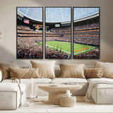 32530647-MGV-CV-36X24-Chicago Bears Stadium Wall Art – Futuristic Dome Arena Canvas Print, Modern Football Concept Design Decor for Man Cave, Bar, or