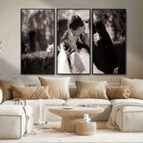 CSTM6030-MGV-FC-48X32-3P_Black-Custom Wedding Photo Print - Custom Wall Art Picture Print, Create Your Own Photo Canvas Print