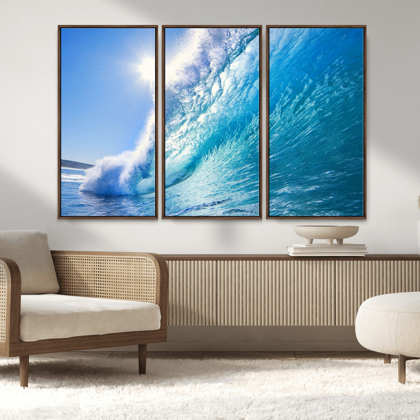 37494-MGV-CV-36X24-Ocean Wave Canvas Art – Stunning Blue Wave Photography, Coastal Wall Decor for Living Room, Bedroom or Office